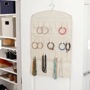 Household Essentials Bracelet and Necklace Hanging Jewelry Organizer